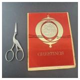 Franklin Mint horse coin and scissors