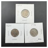 Two mixed-date Buffalo Nickels