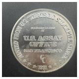 One ounce silver trade unit coin