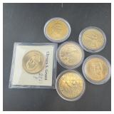 Six $1 Presidential Dollars