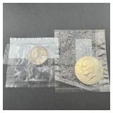 1971-s Silver Clad Eisenhower Dollar And 1980 Susa