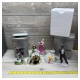 Five-piece Hand-painted Porcelain Figurine Collect