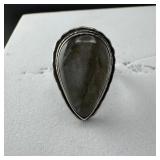 Sertling Silver Labradorite Ring .925 6-1/2, , 7.7