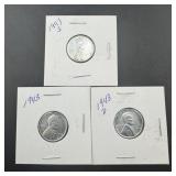 1943 P/d/s Steel Wheat Cents; Higher Grade