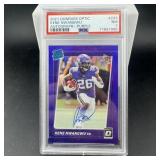 2021 Donruss Optic Kene Nwangwu autographed PSA 7