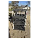 Four-Tier Poly Shelving Unit; Measures approximate