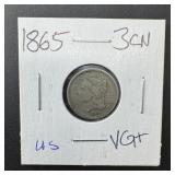 1865 3-cent Nickel