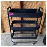 Three-Tier Rolling Cart, Approx. 12" x 24" x 36"