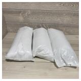 3 qty Laura Benasse luxury pillows - sz Q - White