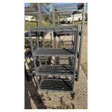 Four-Tier Poly Shelving Unit; Measures approximate