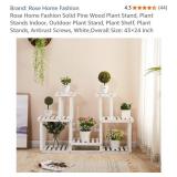 Pine Wood Plant Stand - Like Pic But Wood Colored