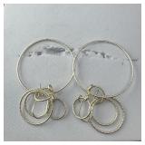 JCM Sterling Silver Hoop Earrings .925 JCM, , 5.1