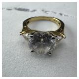 SJD Sterling Silver CZ Ring .925 7, , 4.5 grams