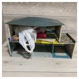 Vintage Barbies & tin doll house