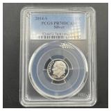 2014-s Pcgs Pr70 Dcam Silver Roosevelt Dime Proof
