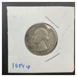 1954 Silver Washington Quarter