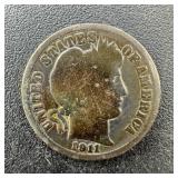 1911-b Barber Dime