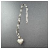 Sterling Silver Heart Necklace .925 20, , 7.4 gram