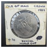 1982 Isle Of Man Crown; Soccer World Cup Commemora