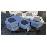 Brown Hexagon Floor Tile ï¿½ 160 sq ft; Approximate