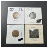 Miscellaneous Indian Head Pennies, Includes 1882 A