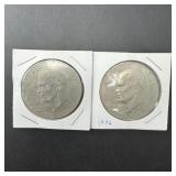 Two Bicentennial Ike Dollars