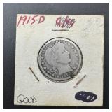 1915-b Barber Quarter