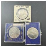 Lot Of 3 Isle Of Man $1 Tokens, Different Designs