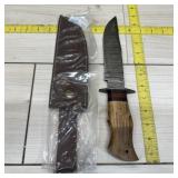 New Damascus Hunting Knife