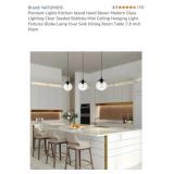 Natumois Pendant Lights Kitchen Island (blue, 3 Gl
