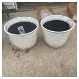 Large Poly Planters (2); Two large poly planters,