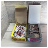 Flat of 1990 Fleer & Hoops basketball cards