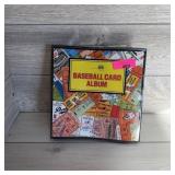 Binder of baseball cards