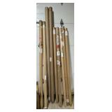 Nine 7-foot Cardboard Packing Tubes
