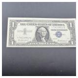 1957 One Dollar Silver Certificate Star Note; High