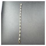 Jjt Sterling Silver Blue Sapphire Tennis Bracelet