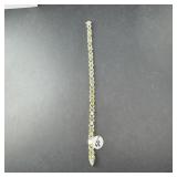 HAW Sterling Silver Peridot Tennis Bracelet .925 7