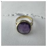 Sterling Silver Purple Amethyst Ring .925 7-3/4, ,