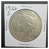 1926-s Peace Silver Dollar (shorter Print)