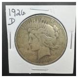 1926-d Peace Silver Dollar (shorter Print)