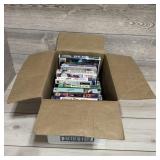 Box of VHS tapes