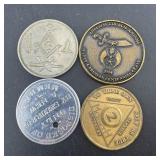 Lot Of Four Various Tokens; Includes Truman Centen