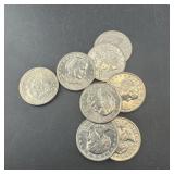 Eight Collectible Susan B. Anthony Dollars; Includ