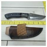 Lmk Damascus Knife With Sheath (8-inch Blade)