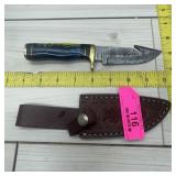 Lmk Damascus Knife With Sheath (8-inch Blade)