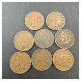 Lot Of 8 Lincoln Cents; Early 1900s
