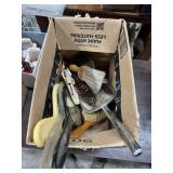 Vintage Mirrors & Brushes; Assorted vanity items.