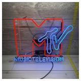 MTV Music Television Neon Sign; 20"x16" real gla