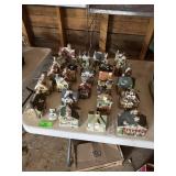 Ceramic Christmas Houses; 25-piece set of ceramic