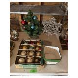 Christmas Decorations; Includes Shiny Brite glass